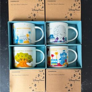 Disney World Starbucks Parks Mugs 1st Edition